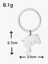 Llavero de gatitos para pareja, acero inoxidable