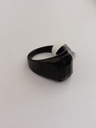 Anillo grueso con gema negra