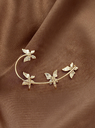 Envoltura de oreja con diamante de imitación con diseño de mariposa  Color:Dorado