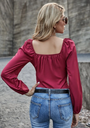 Blusa manga larga guinda talla xs