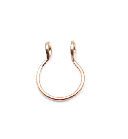 septum presión sencillo pequeño  Color: Oro rosa