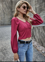 Blusa manga larga guinda talla xs