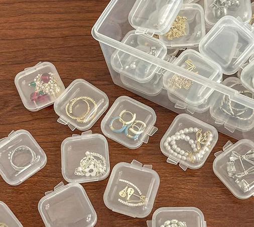 [18051] Caja para Joyas Transparentes  Color: transparente / Unitalla