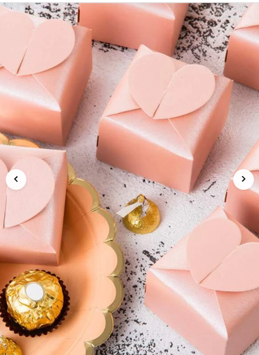 [18022] 1 pieza Caja de embalaje con diseño de corazón caramelo  Color: Rosa