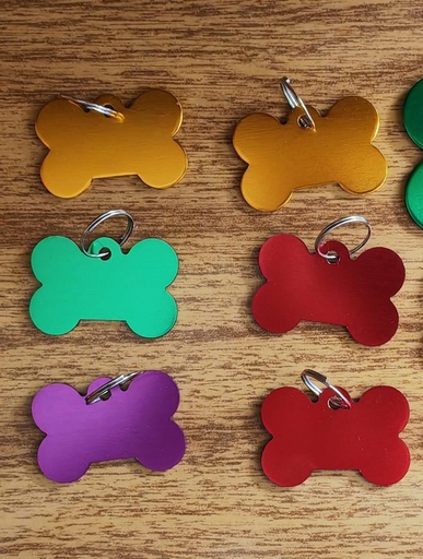 Identificador para mascotas forma de hueso Color: Multicolor