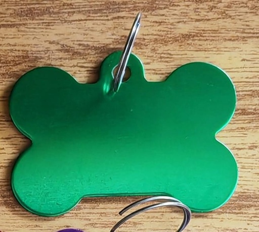 [G22022] Identificador para mascotas forma de hueso Color: Verde