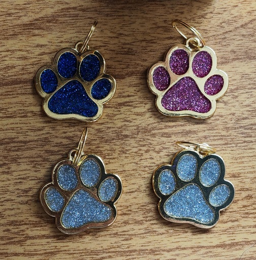 Identificador para mascotas forma de huellita