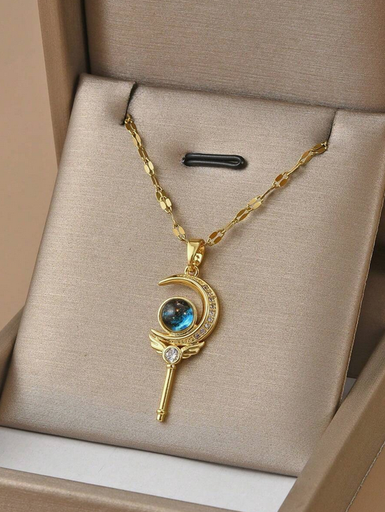 [8209] Collar Con Colgante Sailor Moon De Acero Inoxidable