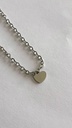 Collar con dije de corazón plano pequeño dorado o plateado