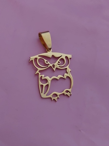 [8220] Collar con dije de buho dorado